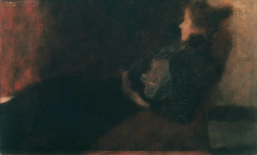 Dame am Kamin (Dame am Kamin) - Gustav Klimt