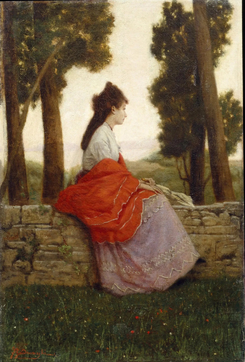 Dame im Park - Federico Zandomeneghi