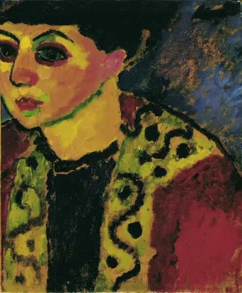 Dame vor dem blauen Hintergrund - Alexej von Jawlensky