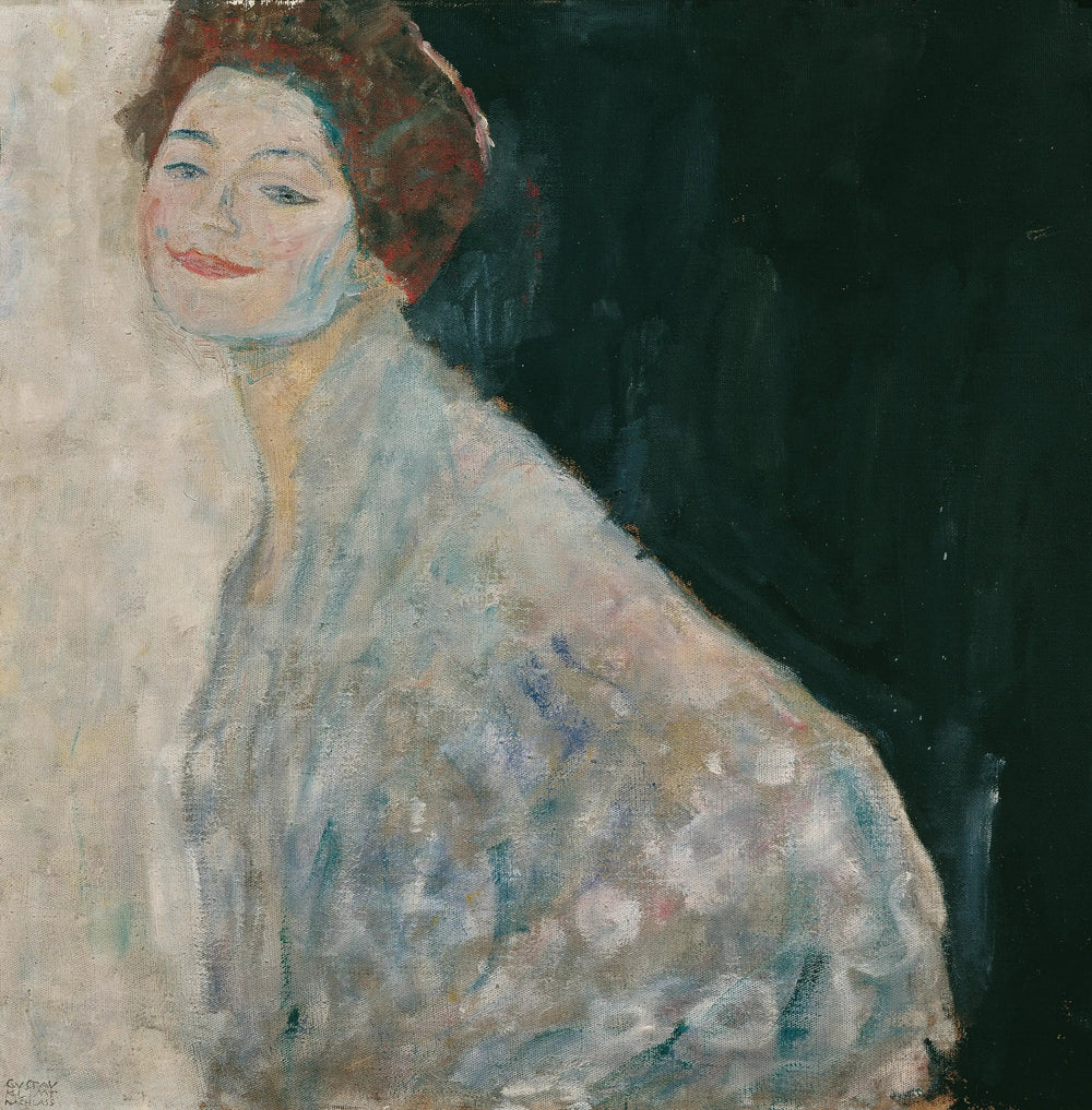 Dame en blanc - Gustav Klimt image 1 reproduction d’œuvre d’art à l’huile