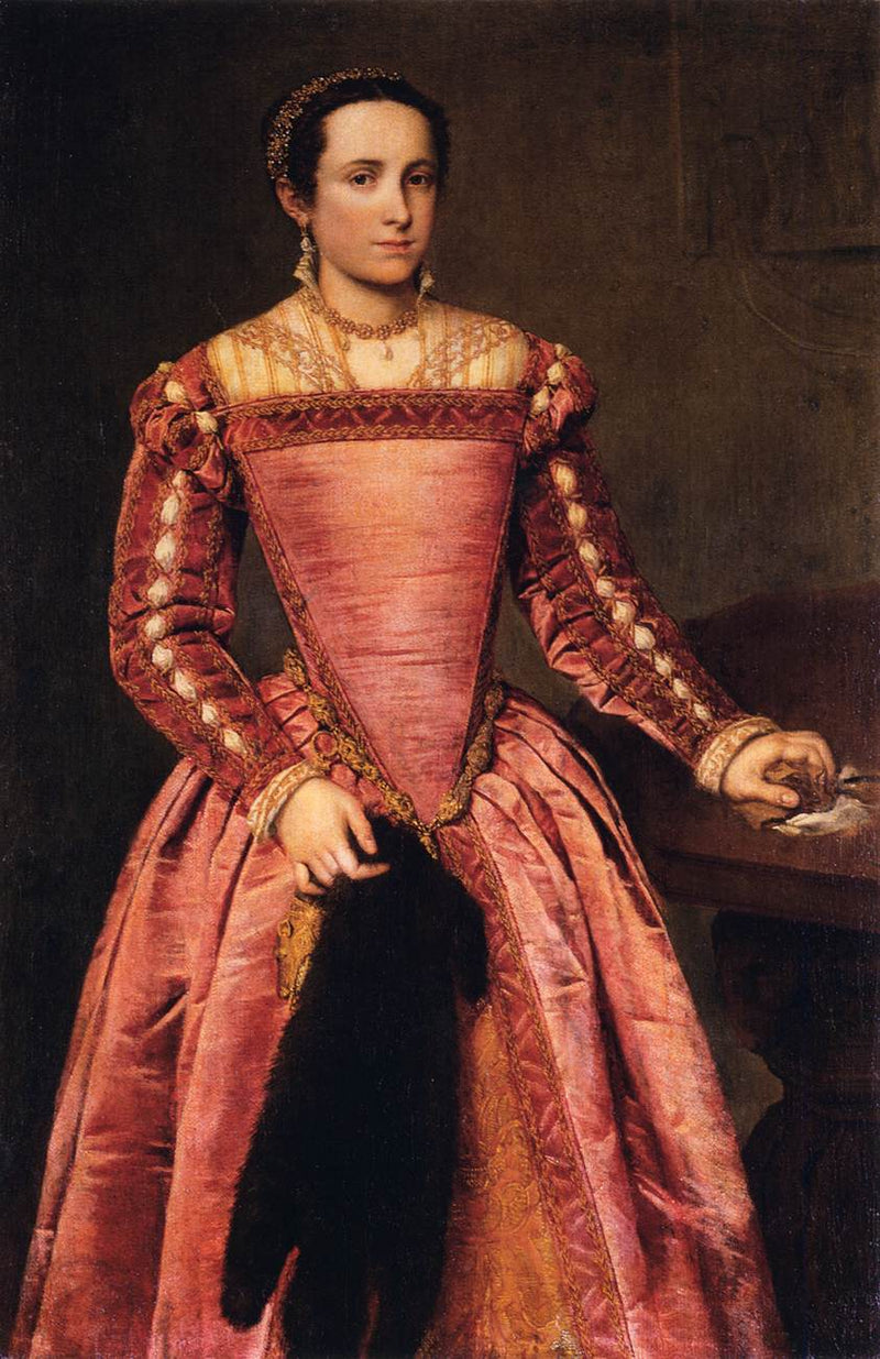Dame in rotem Kleid - Giovanni Battista Moroni