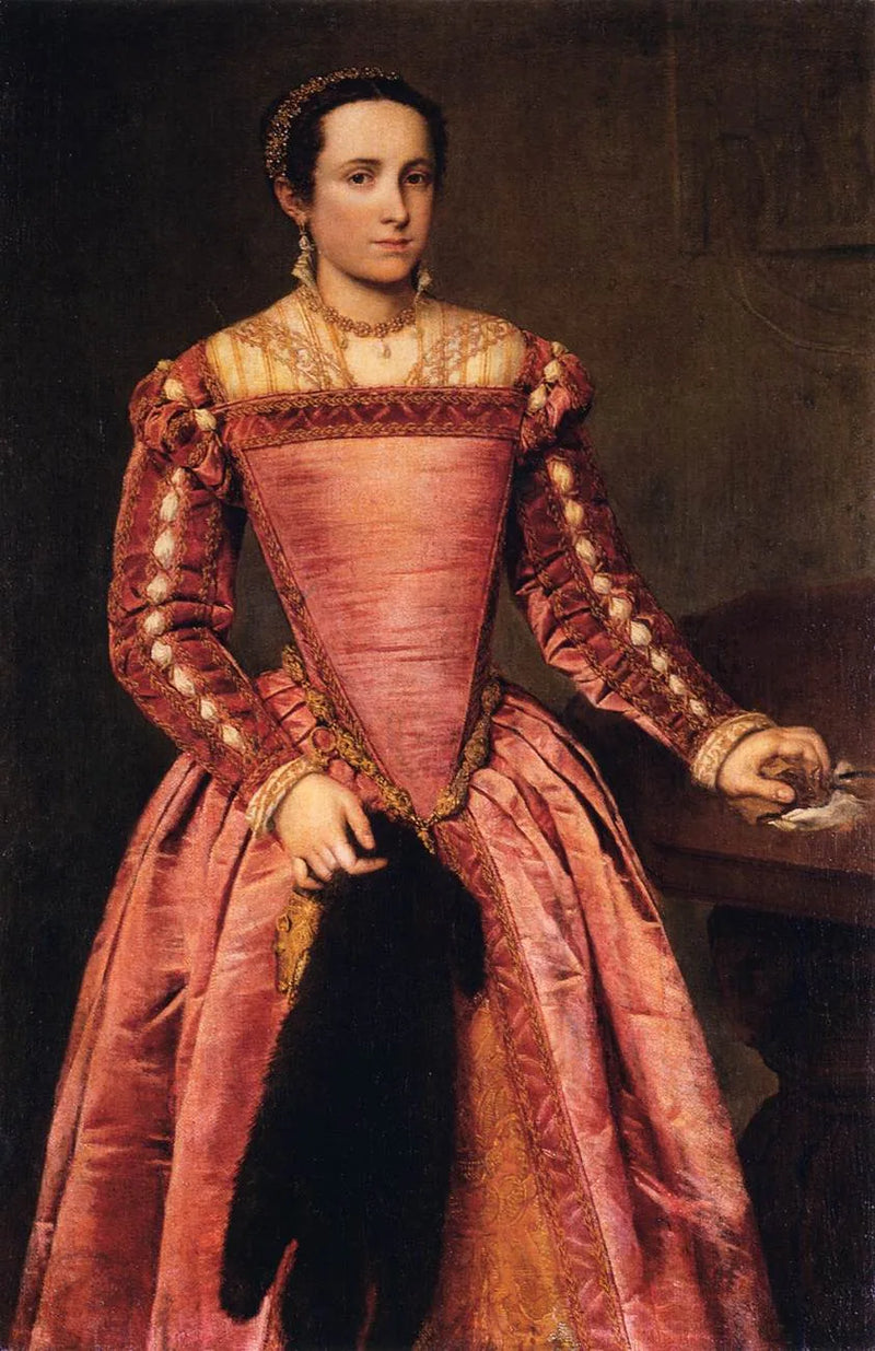 Dame in rotem Kleid - Giovanni Battista Moroni