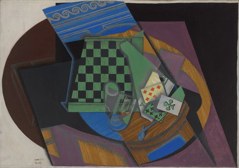 Damier und Spielkarten - Juan Gris