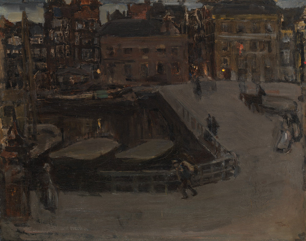 Damrak le soir - Isaac Israëls image 1 copie de tableau peinte à la main