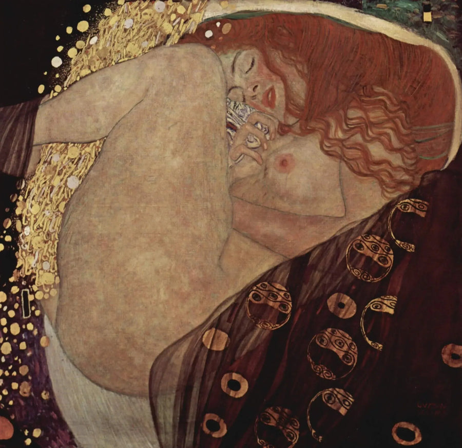 Danaé - Gustav Klimt image 1 reproduction de peinture à l’huile