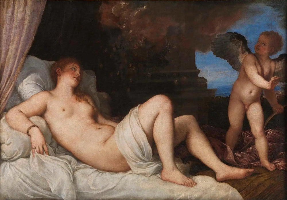 Danaé - Titian image 1 copie peinte à la main à l’huile