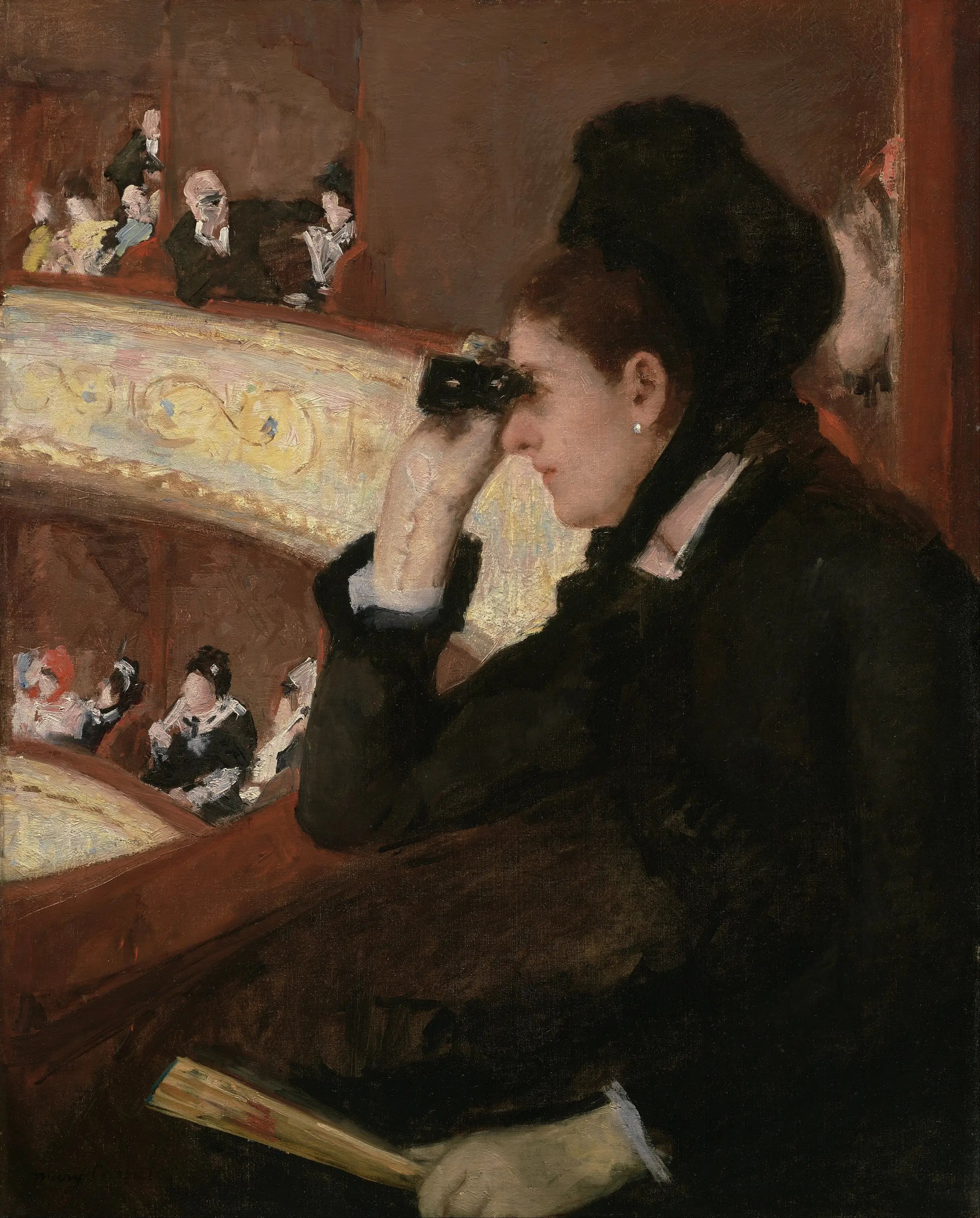 Dans la loge - Mary Cassatt image 1 tableau peint à l’huile sur toile
