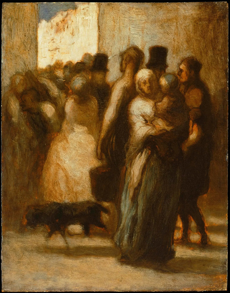 In der Straße - Honoré Daumier