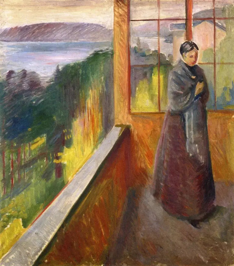 In der Veranda - Edvard Munch