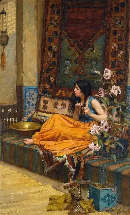 Im Harem, eine Odaliske - John William Waterhouse