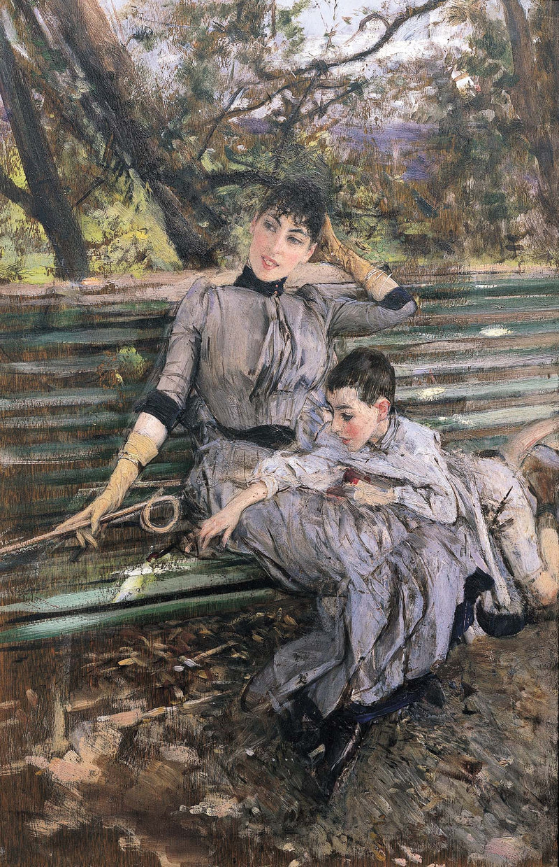 Im Garten. Alaide und Ottavio Banti - Giovanni Boldini