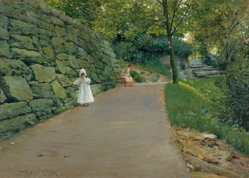 Im Park (ein Nebenweg) - William Merritt Chase