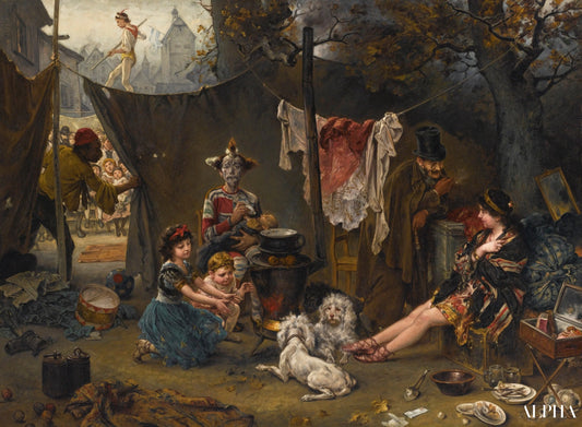 Dans les coulisses - Ludwig Knaus - Reproductions de tableaux et peintures haut de gamme