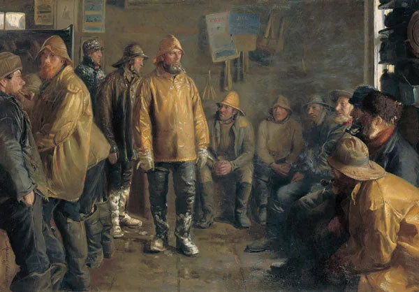 In einem Lebensmittelgeschäft, an einem Wintertag, an dem nicht geangelt wird – Michael Peter Ancher