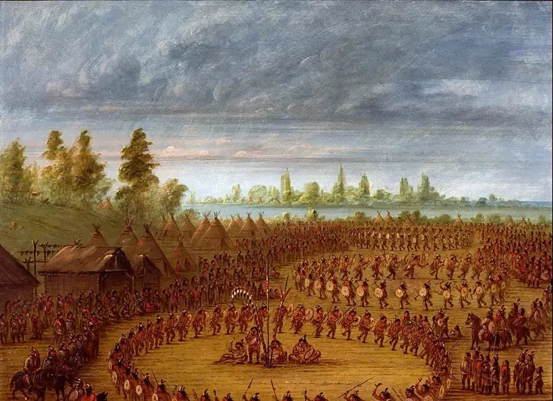 Kriegstanz der Apachen - George Catlin