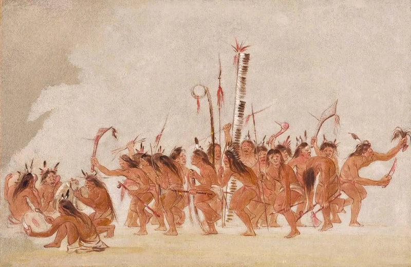 Tänzer der Krieger, Ojibwa - George Catlin