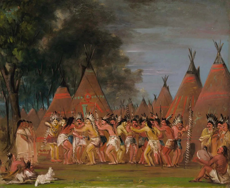 Tanz der Häuptlinge, Mündung des Teton-Flusses - George Catlin