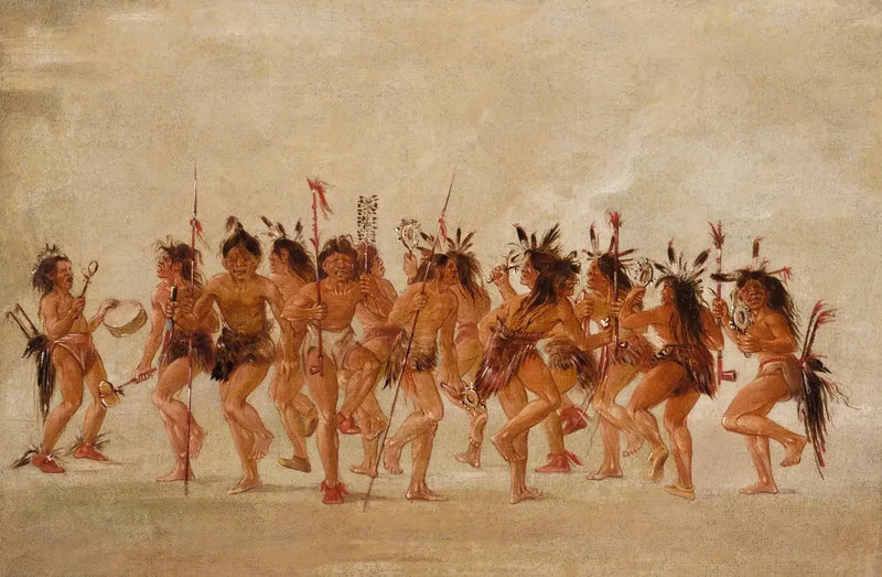 Tanz des Bettlers, Mündung des Teton-Flusses - George Catlin