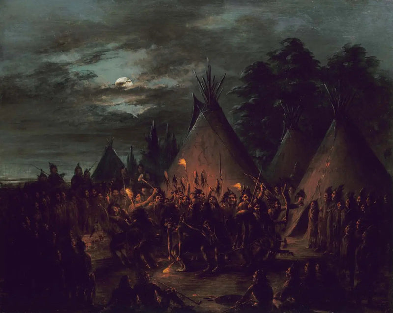 Tanz des Kopfhautschlags, Sioux - George Catlin