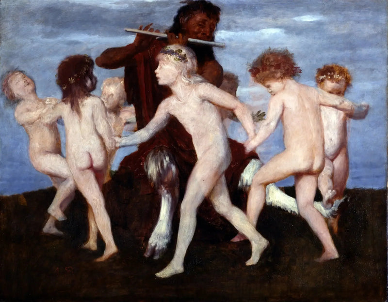 Tanz mit Kindern im Mondschein - Arnold Böcklin