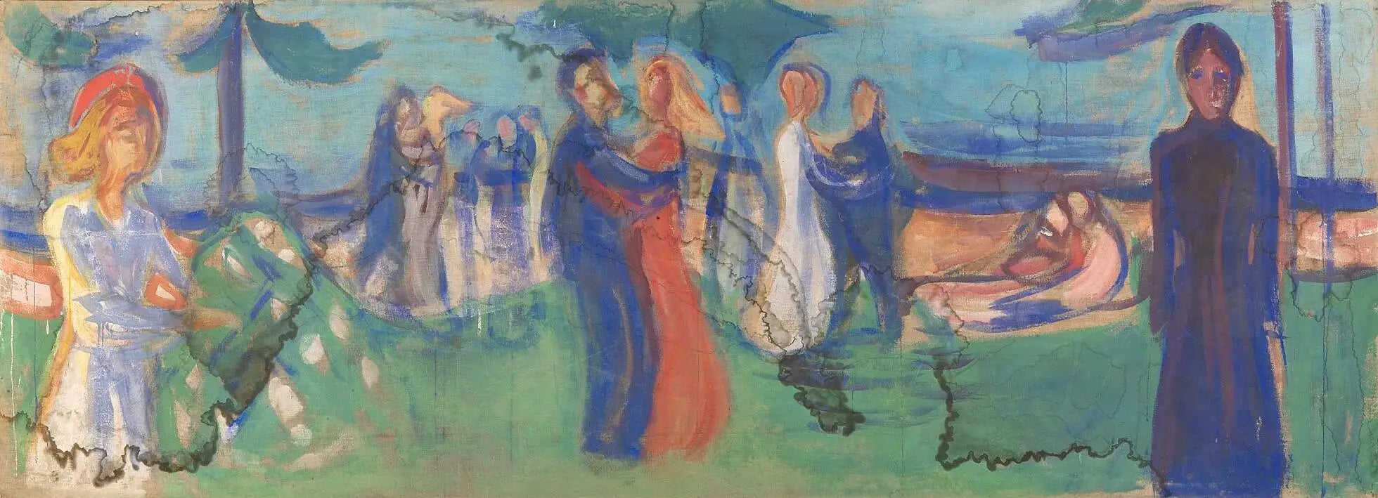 Danse près de la mer - Edvard Munch image 1 copie peinte à la main à l’huile