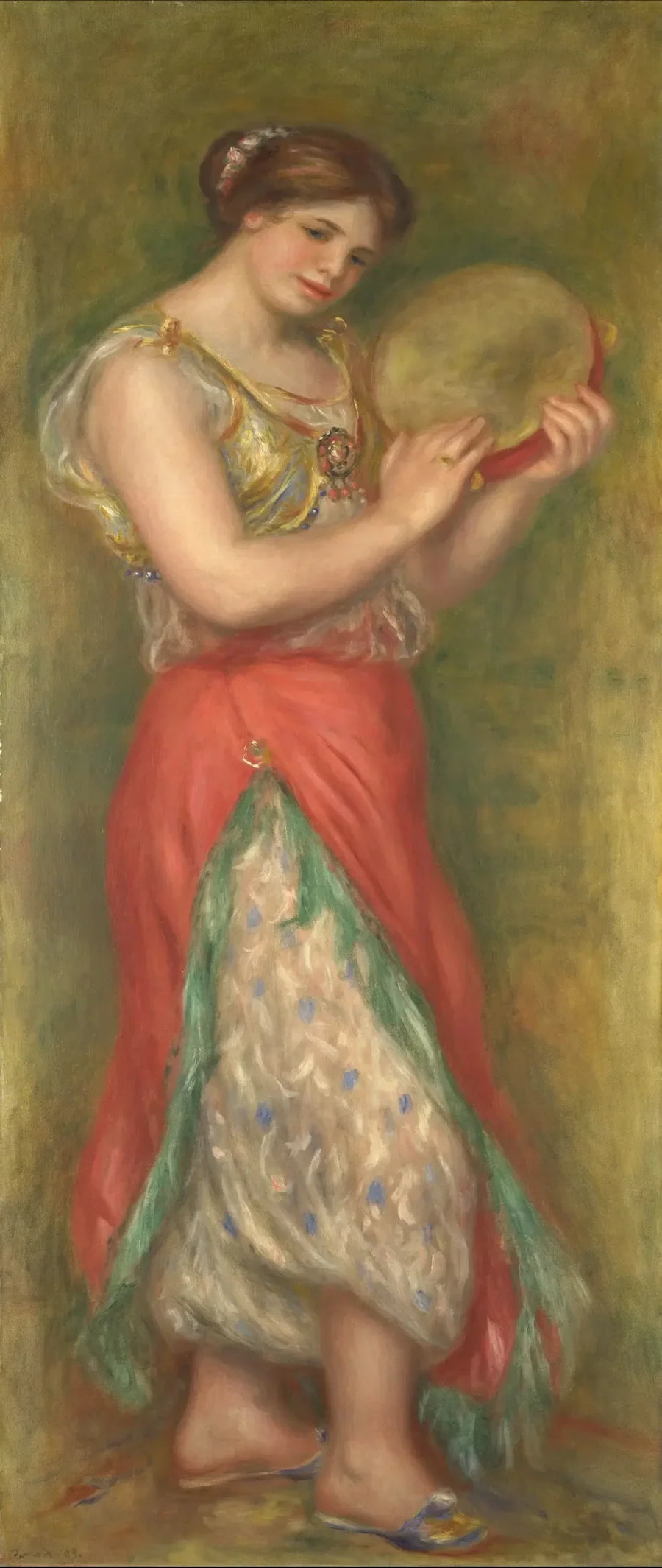 Tänzerin mit Tamburin - Pierre-Auguste Renoir