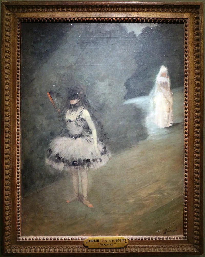 Stehende Tänzerin hinter einer Kulisse - Jean-Louis Forain