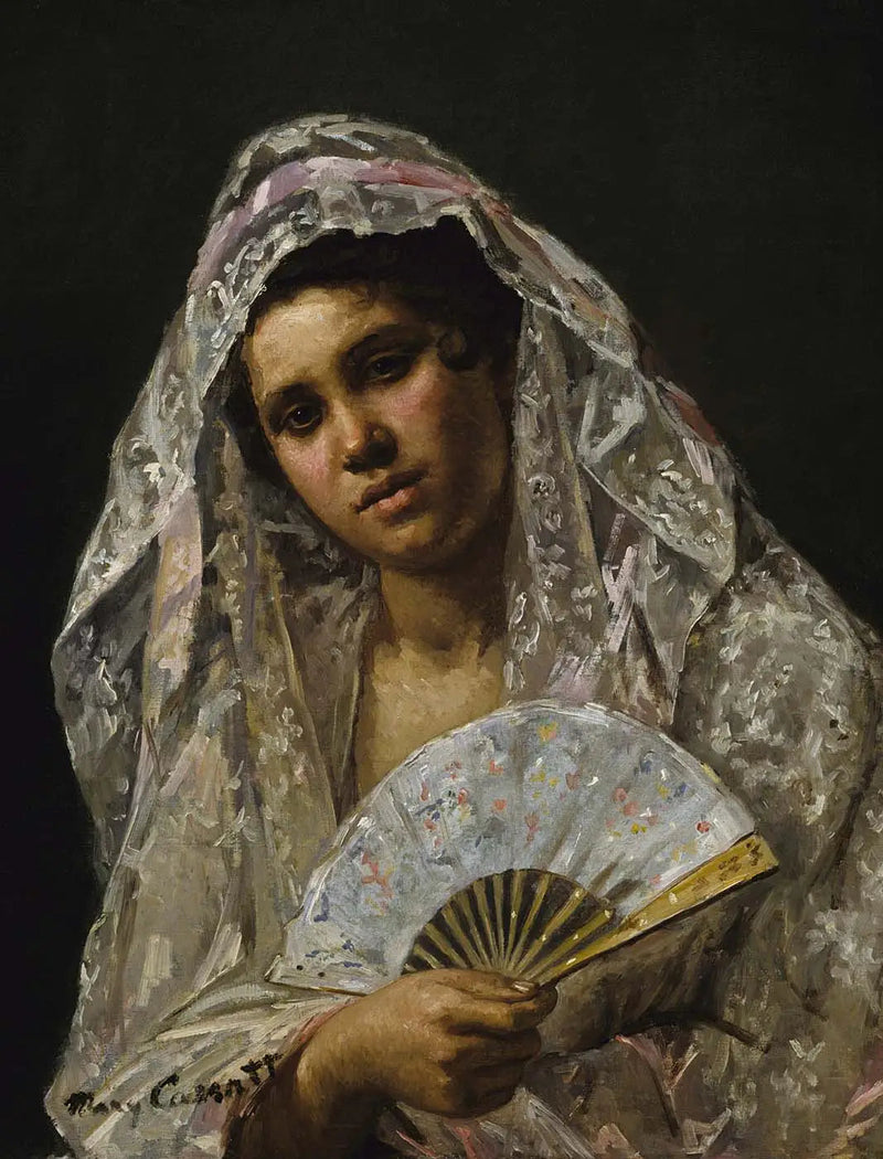 Spanische Tänzerin mit Spitzenmantilla - Mary Cassatt