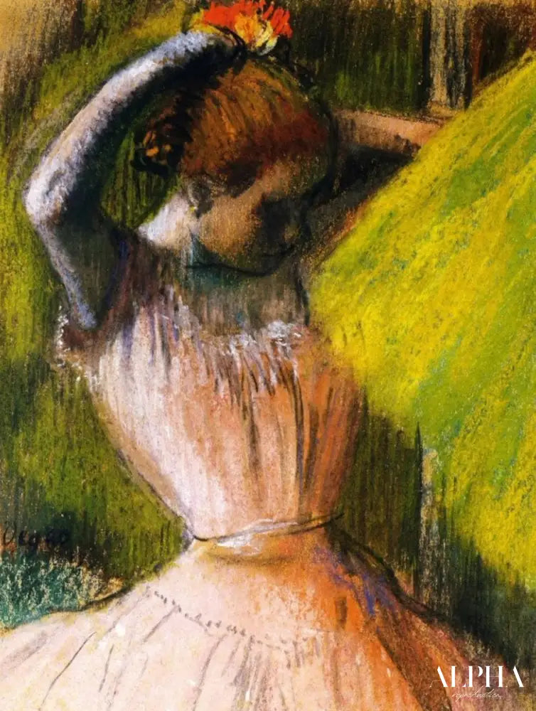 Danseuse se coiffant - Edgar Degas - Reproductions de tableaux et peintures haut de gamme