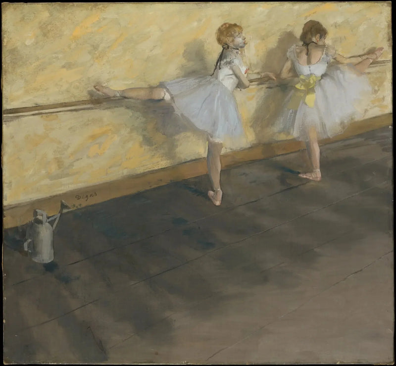 Balletttänzerinnen an der Stange - Edgar Degas