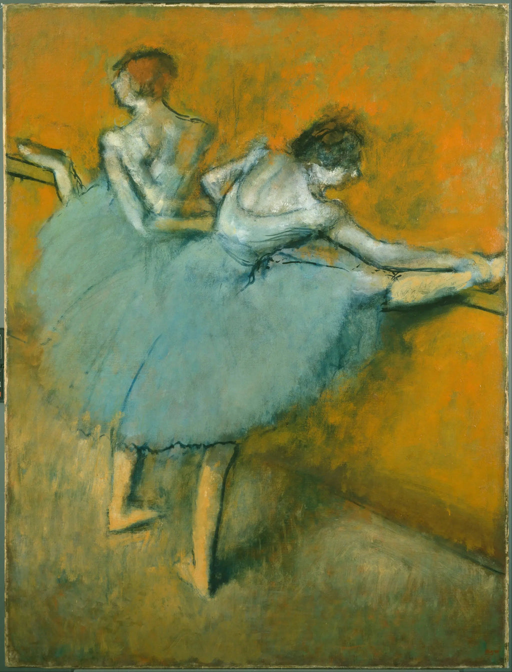 Danseuses à la barre - Edgar Degas image 1 copie peinte à la main à l’huile