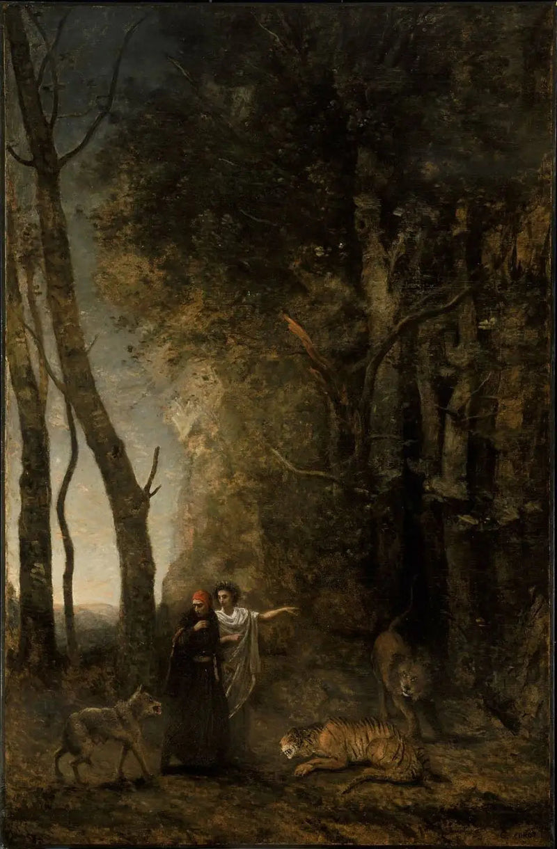 Dante und Vergil - Jean-Baptiste Camille Corot