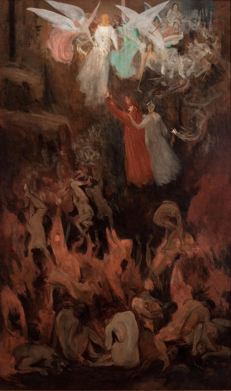 Dante et Virgilio ascendants au Paraíso - Eliseu Visconti