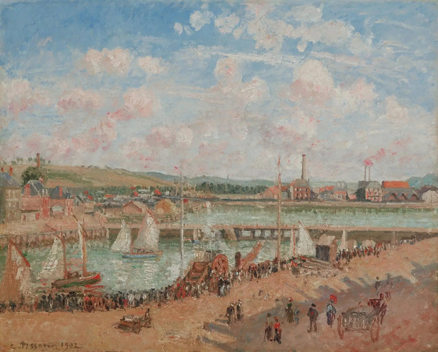 Fischerei, Dieppe, Morgen, graues Wetter - Camille Pissarro
