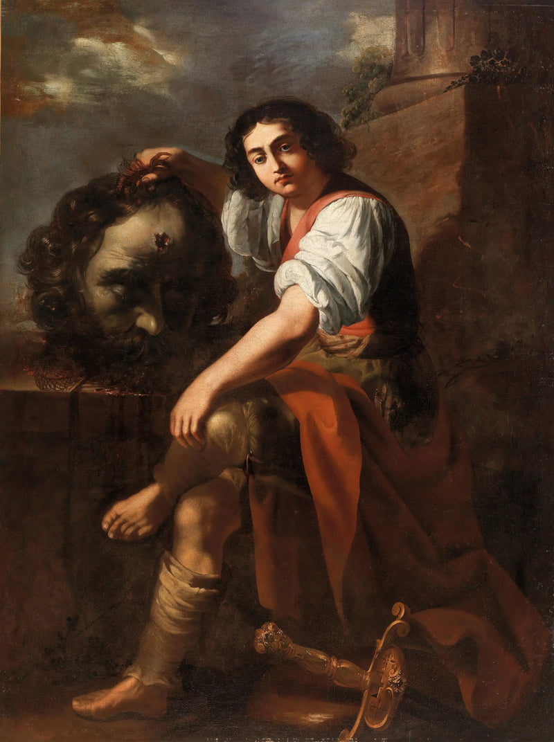 David mit dem Kopf von Goliath - Artemisia Gentileschi
