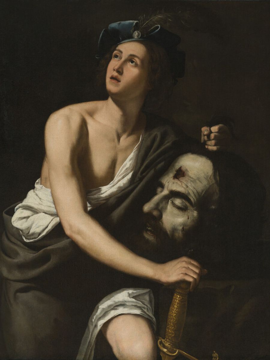 David mit dem Kopf von Goliath - Artemisia Gentileschi