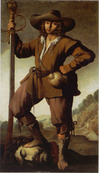 David mit dem Kopf von Goliath - Francisco de Zurbarán