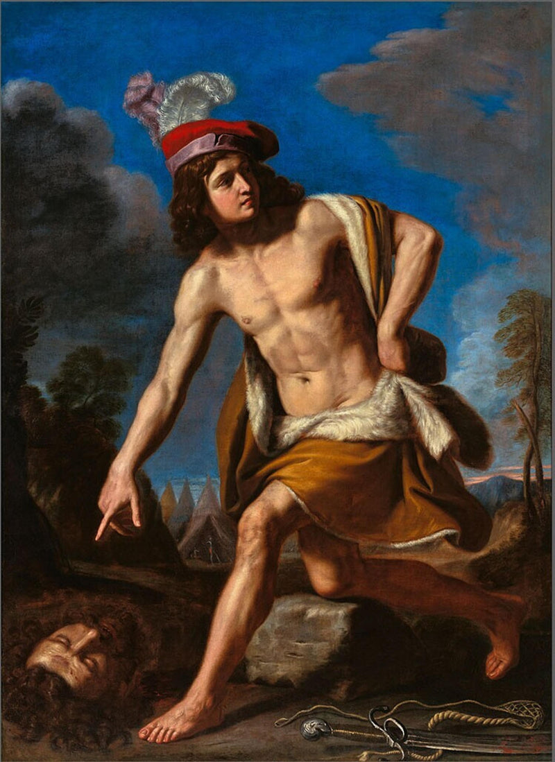 David mit dem Kopf von Goliath - Guercino