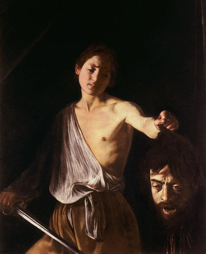 David mit dem Kopf des Goliath - Caravaggio