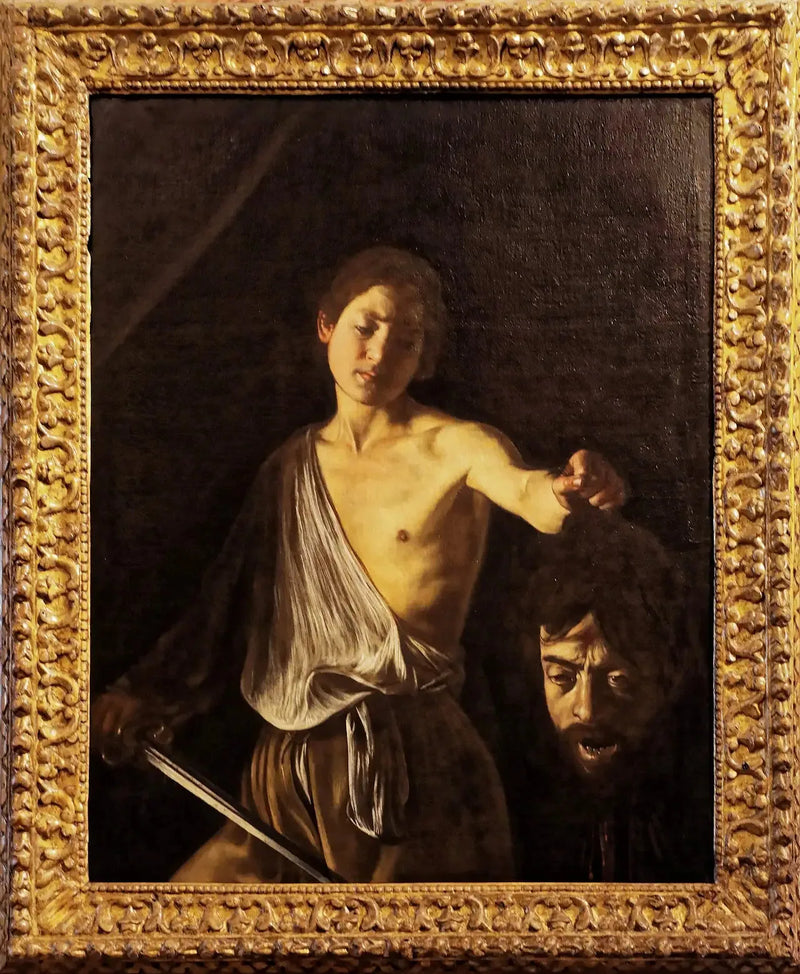 David mit dem Kopf des Goliath - Caravaggio