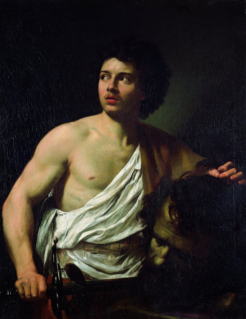 David mit dem Kopf von Goliath - Simon Vouet