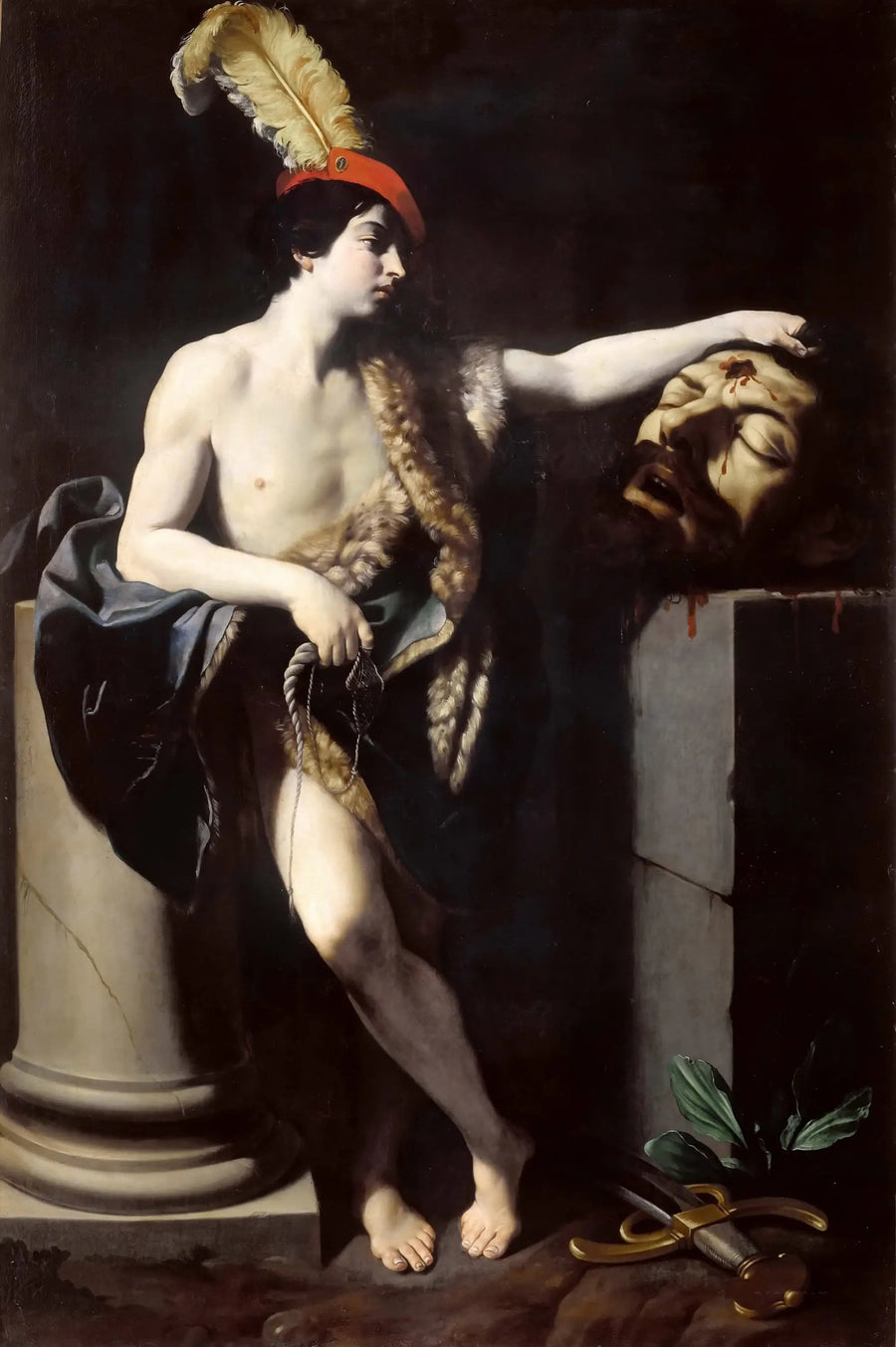 David Sieger über Goliath. - Guido Reni