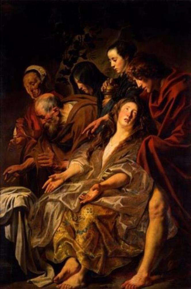 De discipelen aan het graf van Christus - Jacob Jordaens