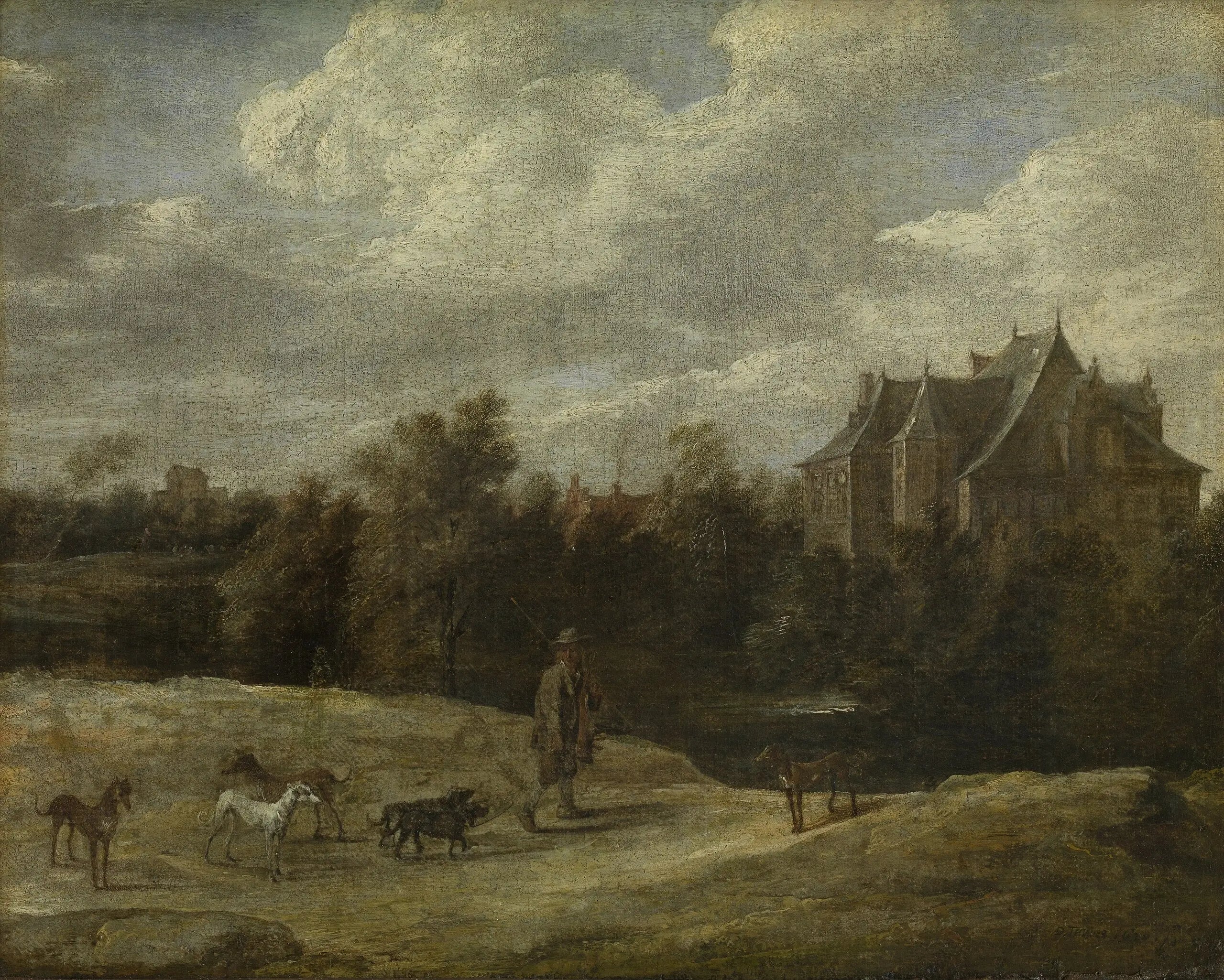 De retour de la chasse - David Teniers le Jeune image 1 copie de tableau peinte à la main