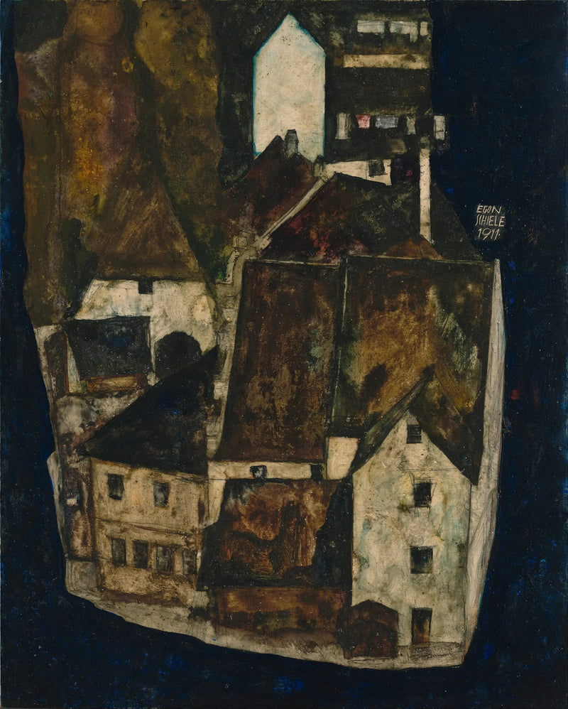 Tote Stadt III (Die Stadt am Blauen Fluss III) - Egon Schiele