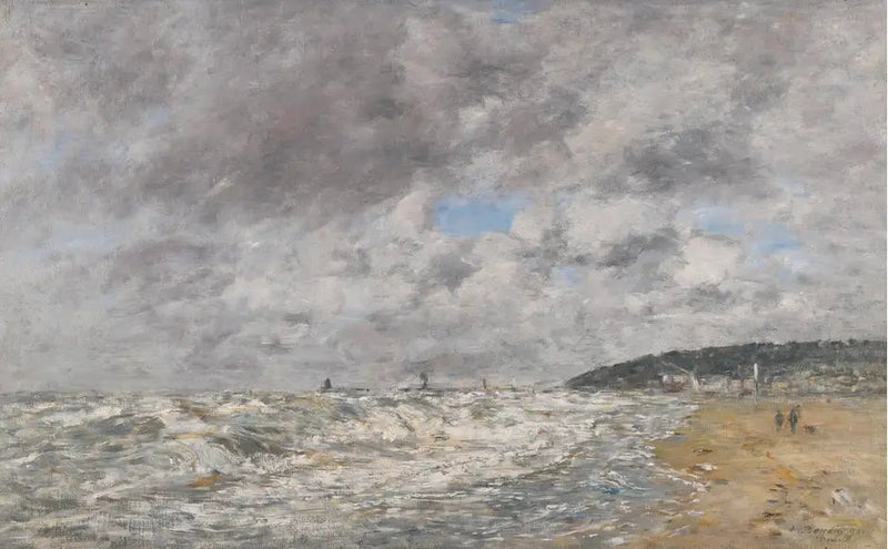Deauville, die Küste bei Sturm - Eugène Boudin