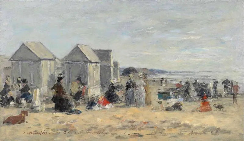 Deauville. Strand Szene - Eugène Boudin