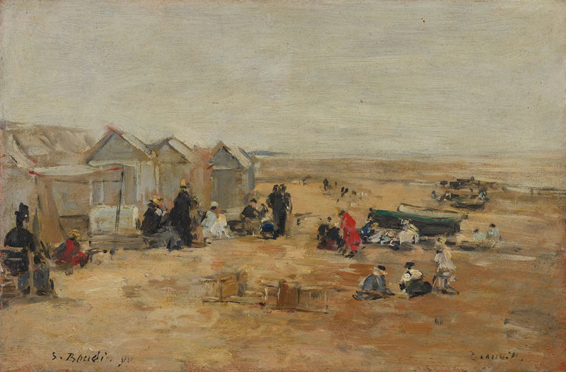Deauville, Strandansicht - Eugène Boudin