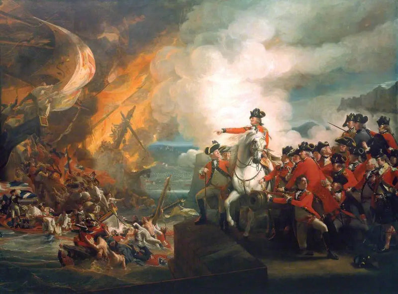 Niederlage der schwimmenden Batterien von Gibraltar, September 1782 (Die Belagerung von Gibraltar) - John Singleton Copley