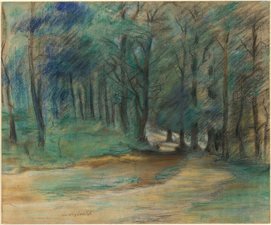 Woodland Path, Lovis Corinth, 1890s — pastel, National Gallery of Art